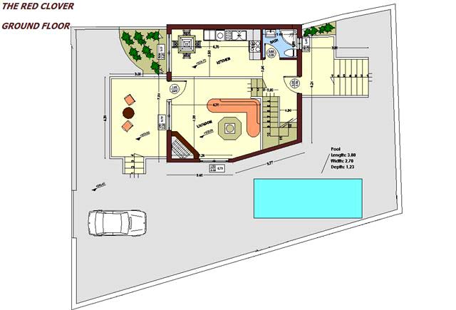 “The Red Clover” brand new home with pool