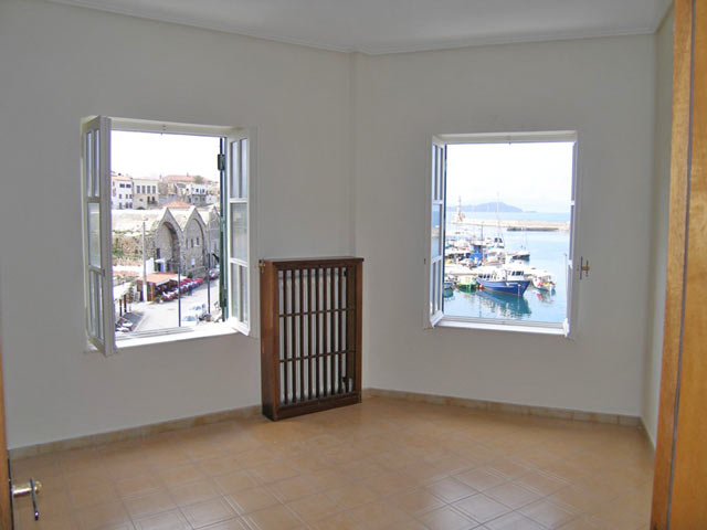 Views to the lighthouse of the Venetian Hania Town